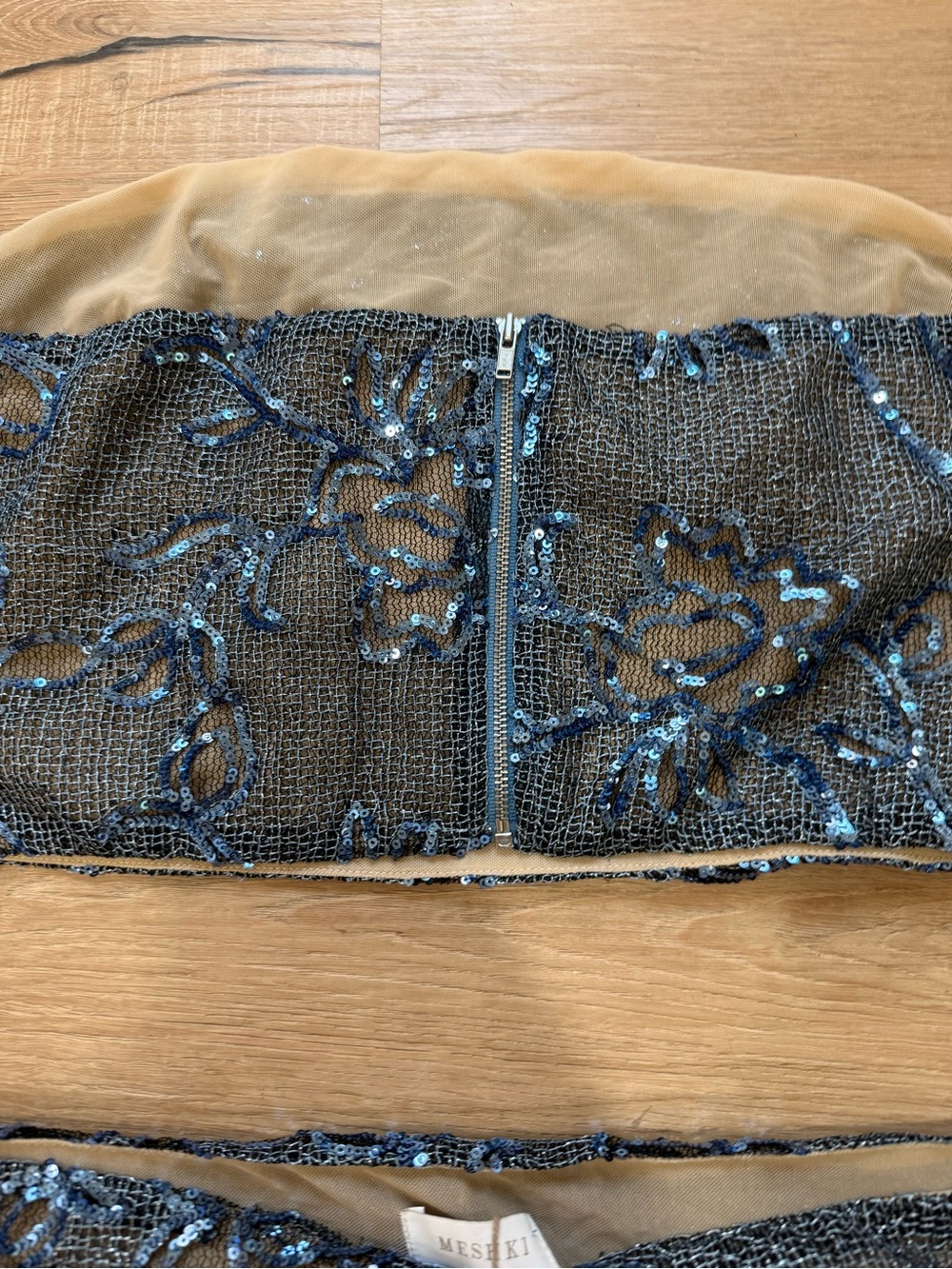 NWT Meshki Sequin Side Split Mini Skirt & Top. Both size XXL - Picture 4 of 10